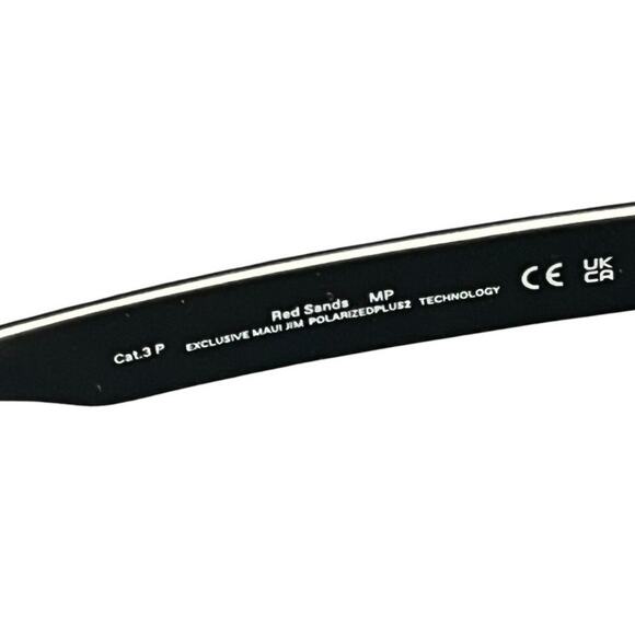 Maui Jim Red Sand polarized rectangular sunglasses Matte Black MJ0432S-001 - Picture 5 of 9